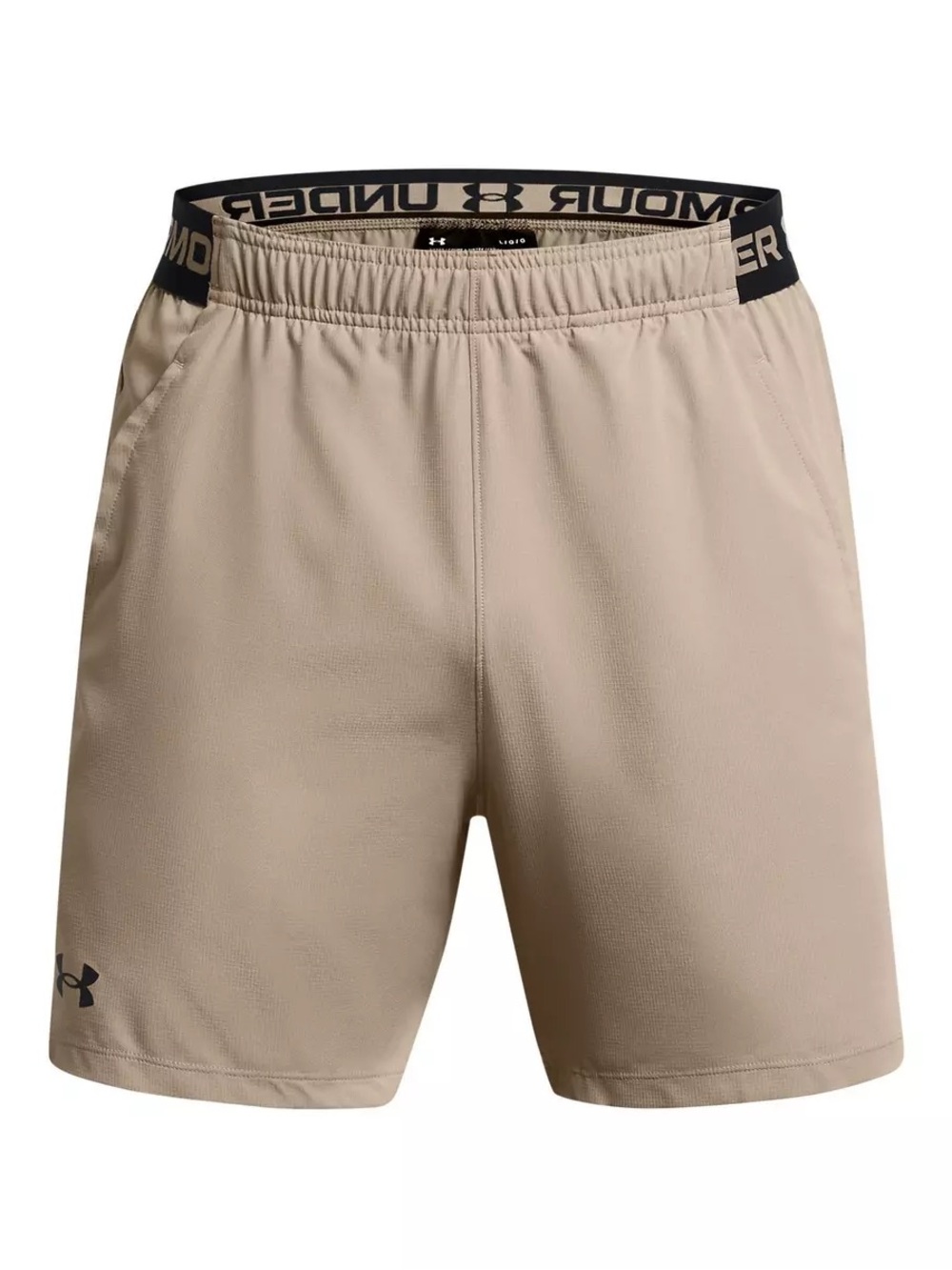 Under Armour Men's Athletic Shorts lined 6” inseam Medium, Tan